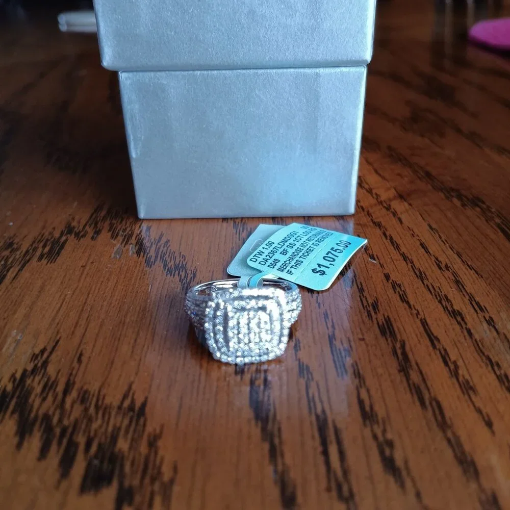 *PD* New Belk & Co.1 ct. t.w. Lab Grown Diamond Ring in Sterling Silver, size 7 - Picture 4 of 8